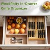 Woodfinity Bamboo Knife Drawer Organizer, Knife Drawer Organizer Insert, Kitchen