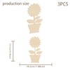 BENECREAT 3 x 30.2 x 15.7 cm Sunflower Pot Wooden
