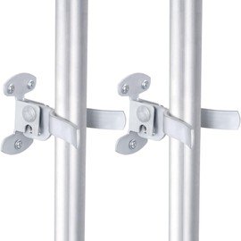 SIHAI 1-3/8" Chain Link Fence Gate Latch, Wall Mount (Flat Back) Metal Gate Fork Latch Hardware with Lag Bolt for Fence Gate Frames, Easily Mounts to Post or Wall (1-3/8"-2 PCS)