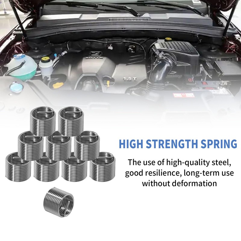 15Pcs M14x1.5 Inserts Spark Plug Thread Repair Kit with Box,Helicoil
