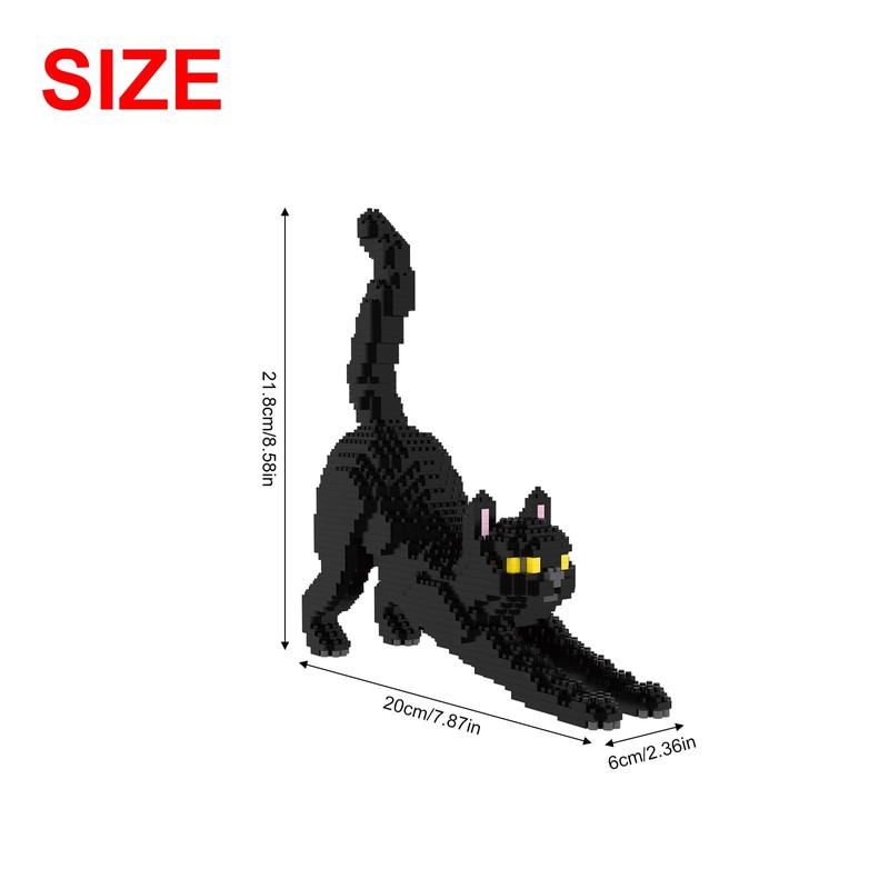 Larcele Mini Building Blocks Animal Set, DIY Micro 3D Building
