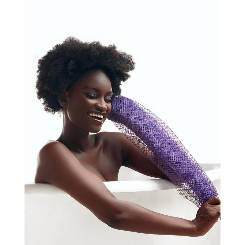 African Exfoliating Net Sponge, Ethically Sourced From Nigeria:_Mistique blue