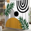 ChloropLastid Boho Shower Curtain Mid Century Shower Curtains Geometric Modern