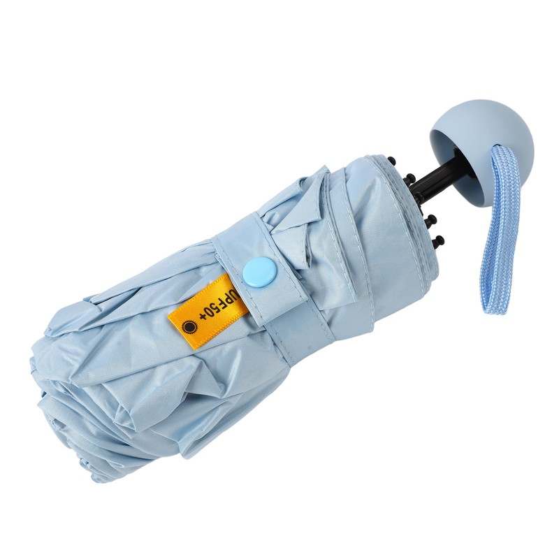 Sun Umbrella Mini Compact Sky Blue Foldable Umbrella for Sunny