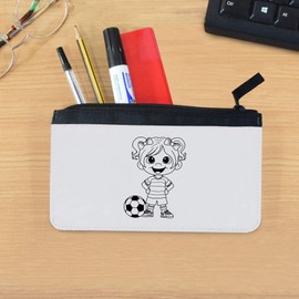 Azeeda 'Football Player Girl' Pencil Case (PC00054972)