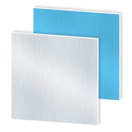 iMeistek 6063 Aluminium Sheet with Protective Film on Both Sides, 200mm x 200mm x 1.5mm Wall Thick Square Aluminium Plate (2 PCS)