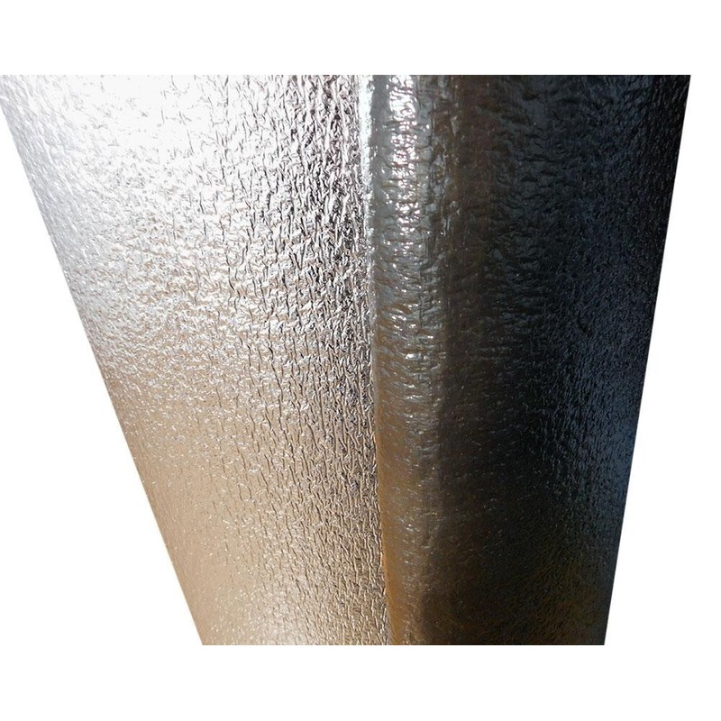 IES 2X18FT Reflective BLACK FOIL GARAGE Insulation Roll Foam Core
