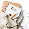 8 Pieces Pen Sleeve for Notebook PU Leather Pen Holder