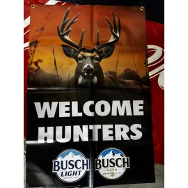 Busch Light Hunting Banner  Vinyl New!! Beer Man Cave Hunter