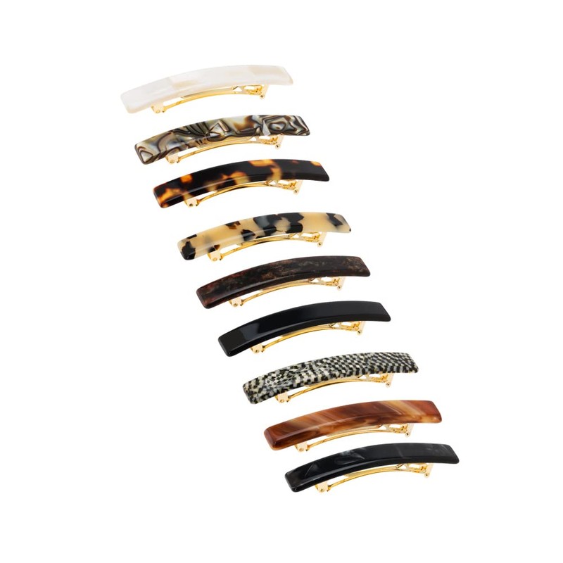 France Luxe Small Luxury Rectangle Barrette - Alba