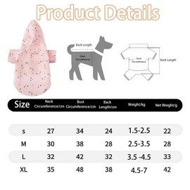 MUNSKT Dog Raincoat Waterproof Lightweight, Breathable Rain Jacket with Legs for Small Medium Dogs, Easy Harness Hole Design for Walking (Pink, S)