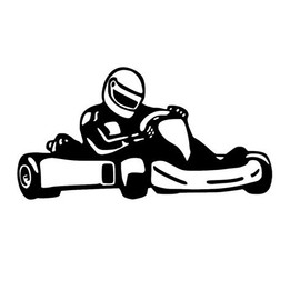 Kart Racing Vinyl Decal Auto Window Car Truck Custom Sticker Logo Custom Cart, Die Cut Vinyl Decal for Windows, Cars, Trucks, Tool Boxes, laptops, MacBook - virtually Any Hard, Smooth Surface
