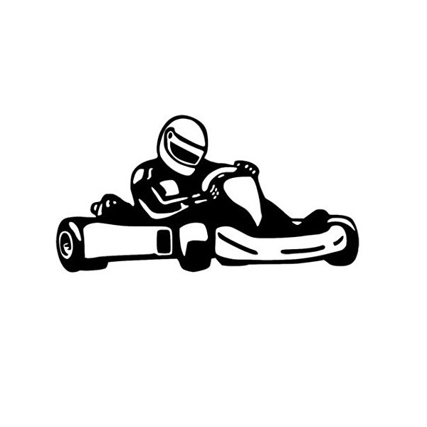 Kart Racing Vinyl Decal Auto Window Car Truck Custom Sticker