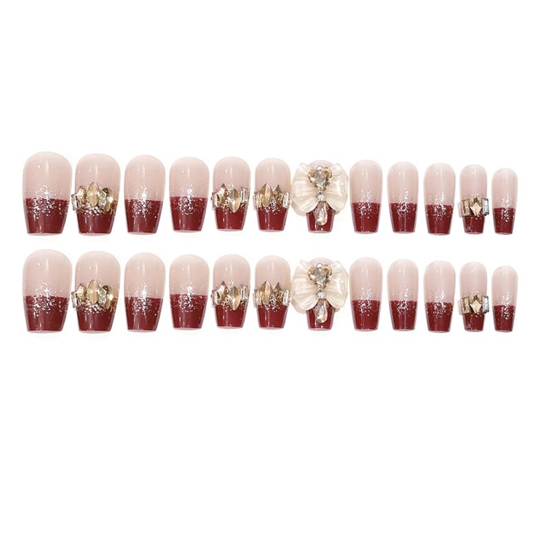 HAPVITAL 24 Pcs Nail Tips, Nail Tips, Popular, 3D Nail