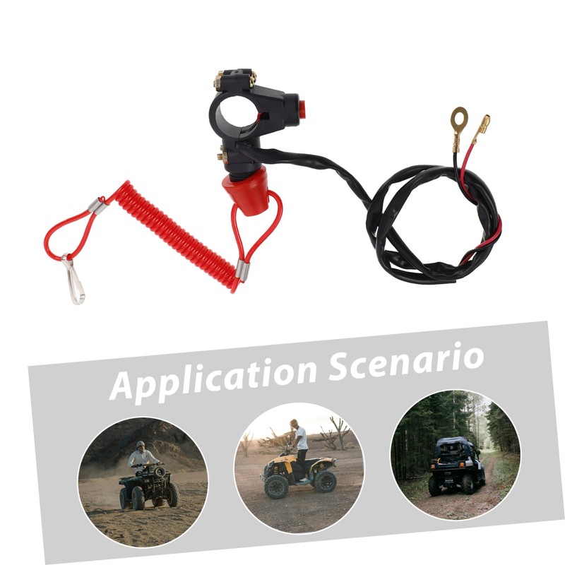 Ciieeo 1 Set Emergency Stop Kill Switch Lanyard for Offroad