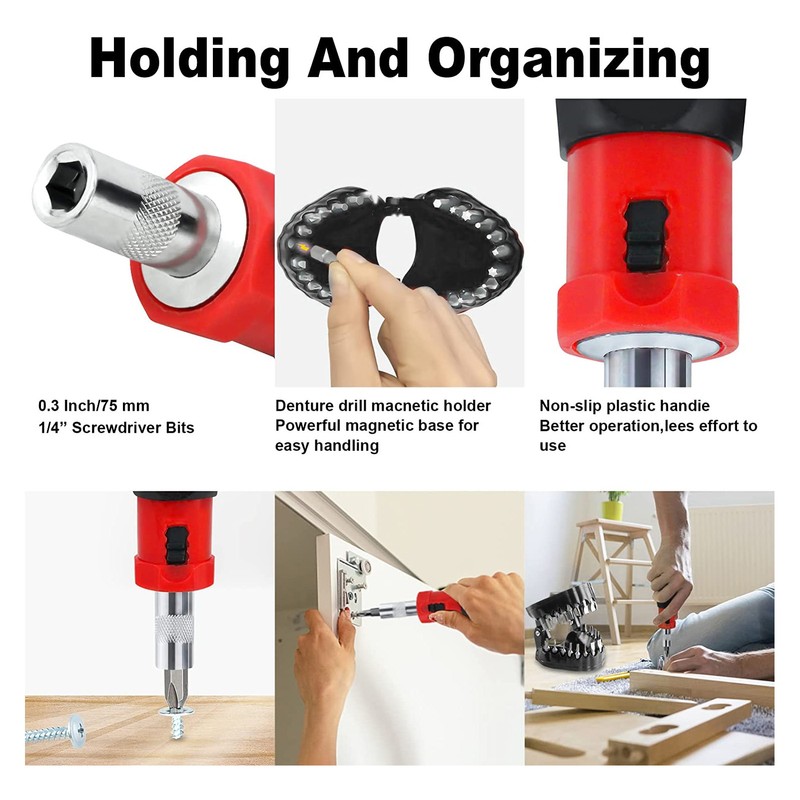 Denture Drill Bit Magnetic Holder Stainless Steel Drill Bit Holder