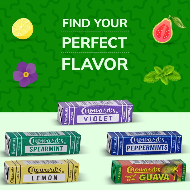 Choward's Guava Tropical Candy | Unique Fruit Flavors of Mint