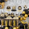 9Pcs Gold and Black Graduation Decorations Honeycomb Centerpieces, Class of