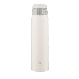 Zojirushi Thermos Bottle 600ml, One Touch Mug, Lightweight & Compact, Standard Type, Keeps Hot & Cold, Pale White SM-SF60-WM