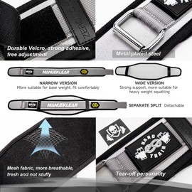 Weight Lifting Belt, Lifting Belts for Women Men,MANUEKLEAR Weightlifting Belt Quick Locking Back Support for Bodybuilding, Fitness, Powerlifting, Cross Training, Squats, Workout, Exercise