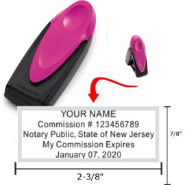 New Jersey Notary Stamp | Pink Exclusive Mobile Pocket Stamp
