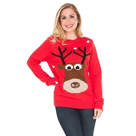 Rubie's Reindeer Ugly Christmas Sweater, Multi, Small (810762)