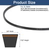 sourcing map 3L370 Classic Wrapped Rubber V-Belt, 37"(940mm) Outside Circumference,