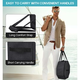 SLEEPING LAMB Hat Box for Travel and Storage, Collapsible Cowboy Cap Organizer for Closet with Handles, Hat Boxes for Men and Women Storage Large Cap Case Carrier with Cardbord, Black