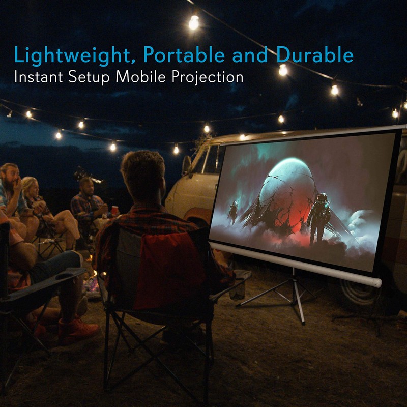 Pyle 50 Inch Portable Projector Screen with Tripod Stand –