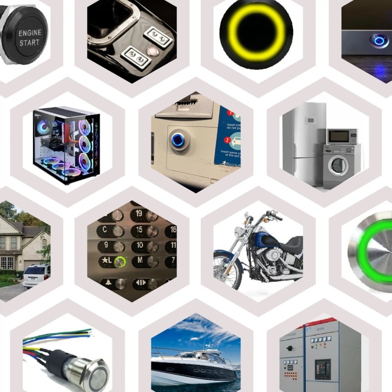 AutoLöc Power Accessories 22mm Billet 12V Momentary Push Button Switch