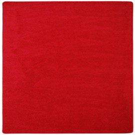 Joy Carpets Endurance Solid Colored Area Rug in Color Red, 6' x 6'