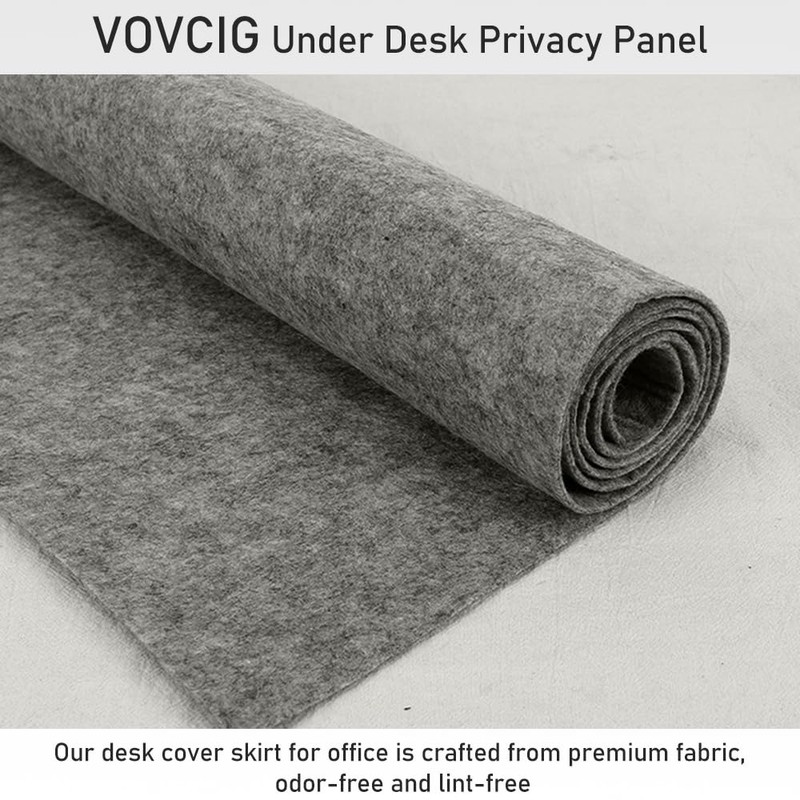 VOVCIG Under Desk Privacy Panel,59 x 19.7 inch Felt Board