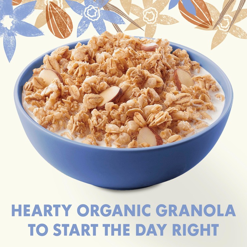 Cascadian Farm Organic Granola, French Vanilla Almond Cereal, Resealable Pouch,