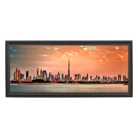 LTYHHK 10x24 Panoramic Picture Frames Solid Wood 10x24 Poster Frame 10x24 Photo Frames Family Wall 10x24 Picture Frame Black (LMKB1024)