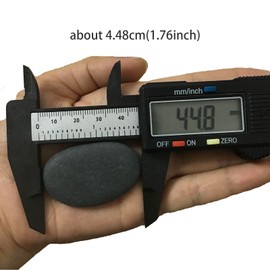 ruidinaways 800g Gray Natural Pebbles Gravel,Smooth Flat River Stones for Painting Arts and Crafts DIY Aquarium Decor Flowerpot Landscaping (3-4.5CM)