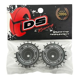 DS Racing AERO DRIFT Flat Black/White Font Aero Drift Flat Black 2 Pack AERO DISK AERODISK 1/10 Scale Drift RC Wheel Cover
