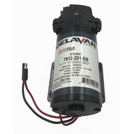 Delavan 7812-201-SB PowerFLO Electric 12 VDC Diaphragm Pump with Demand Switch, Max Fluid Temperature of 140 Degree F, 60 PSI and 2 GPM