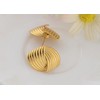 Alilang 18K Gold Plated Textured Geometry Statement Thick Stud Earrings