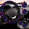 Paw Print Steering Wheel Cover for Women, Universal Auto Steering