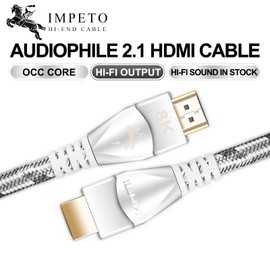 Impeto Audiophile HDMI Cable OCC HDMI 2.1 Cable, Ultra High Speed HDMI Cable, Compatible with PC, TV 1.5 m