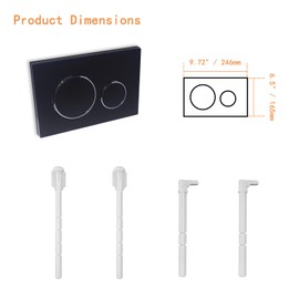 Black Dual-Flush Actuator Plate for Geberit Concealed Cisterns Compatible with Sigma20 115.882.KJ.1