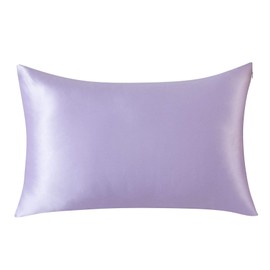 SLPBABY 100% Natural Pure Silk Pillowcase for Hair and Skin, Both Side 19 Momme Silk, Luxury Smooth Satin Pillowcase Cover with Hidden Zipper (Queen, Lavender)