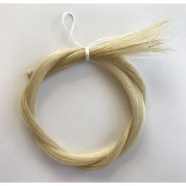 MI&VI - Cabello de caballo mongola para violín, viola, violonchelo, lazos – sin blanquear, color blanco 71,12 cm (1 cáñamo, precipitado, incluye tapón y cuña), Cello - 1 Hank