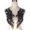 Hand-Made Beaded Rhinestons DIY Clothing Appliques Patch,Beaded Applique for Wedding