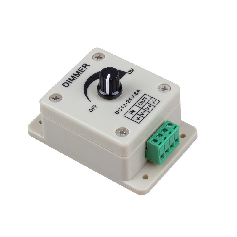 Hiletgo 3pcs DC12-24V 8Amp 0%-100% PWM Dimming Controller for LED