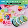 1mm Bracelet String, Elastic for Bracelet Making, 2-Color Set (Black/White)