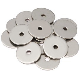 AMLOOPH Washers M6, Large Flat Washers M6 X30 mm Thickness 1.5 mm Stainless Steel Washers A2 V2A (Pack of 20) M6 Washers Stainless Steel for Screws & Nuts & Threaded Rod