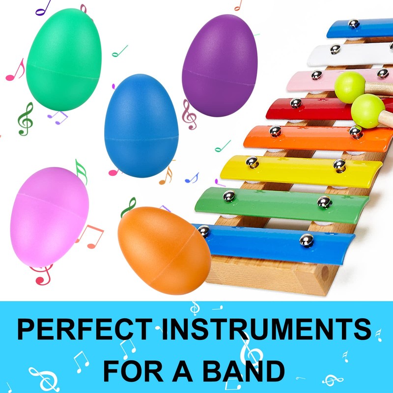 COCOMOON Egg Shakers Musical Instruments for babies-40Pcs Musical Maracas Percussion