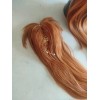 Caracterización Luna Peluca Asuka Langley Evangelion Cosplay Naranja Con Clips
