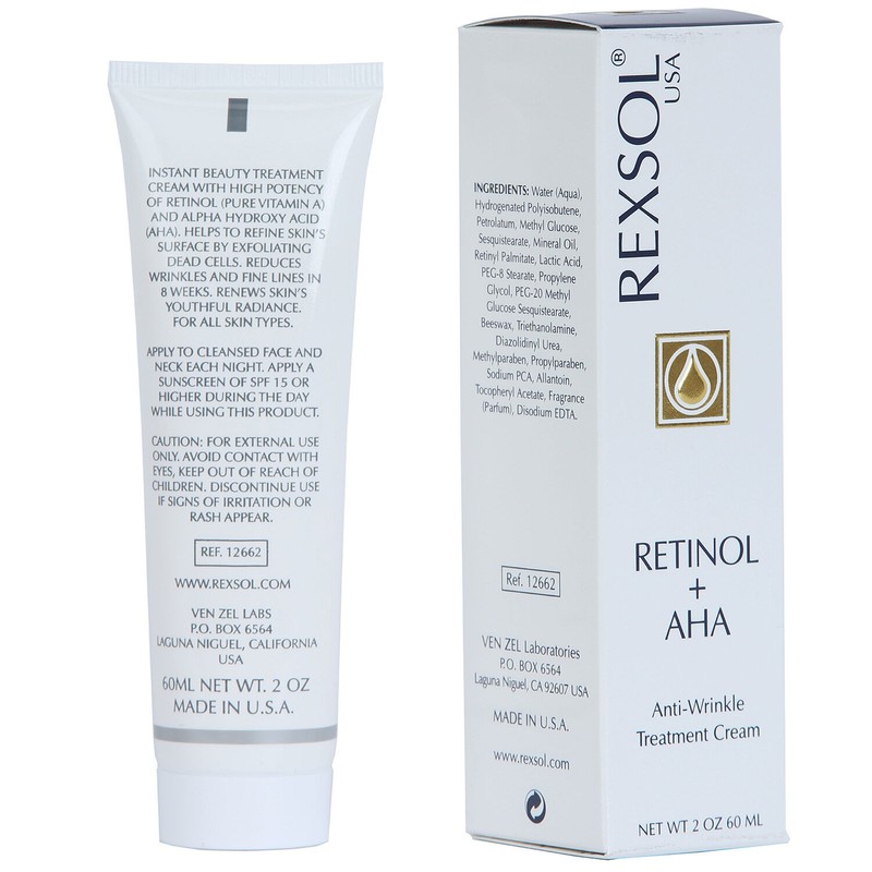 REXSOL Retinol + AHA Anti-Wrinkle Treatment Cream